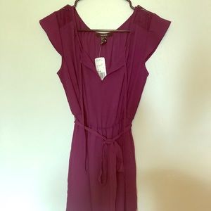 Plum Flowy Mini Dress NWT